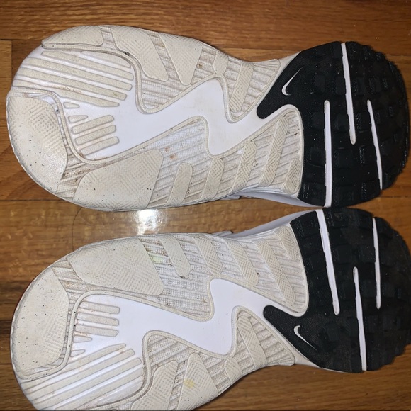 White Nike Gymshoes With Neon Accents - Picture 8 of 8